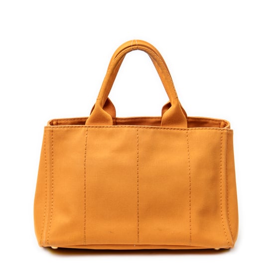 Prada Medium Canapa Tote en naranja Lienzo - Image 5