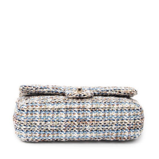 Chanel Classic Double Flap 26 en  Blue Lienzo - Image 6