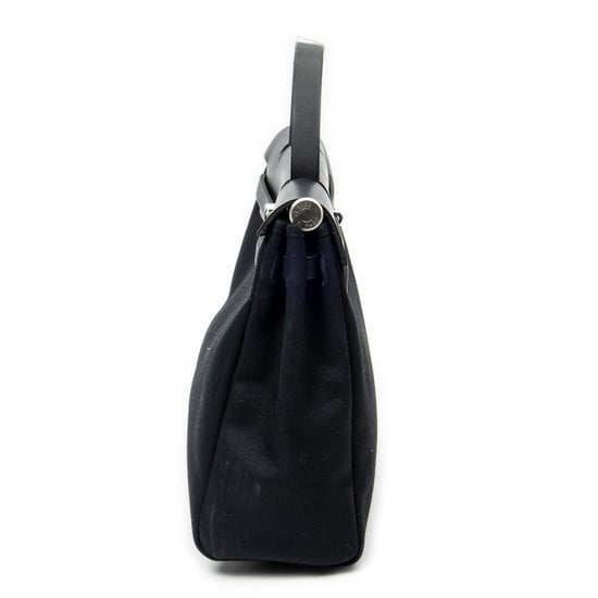 Hermès Herbag 2 in 1 PM en  negro Lienzo - Image 3