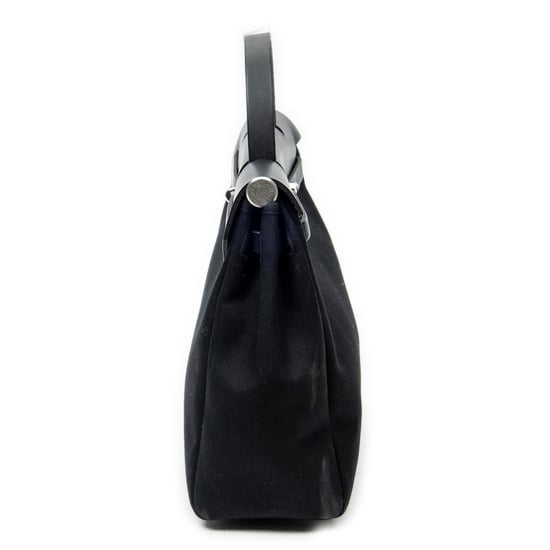 Hermès Herbag 2 in 1 PM en  negro Lienzo - Image 4