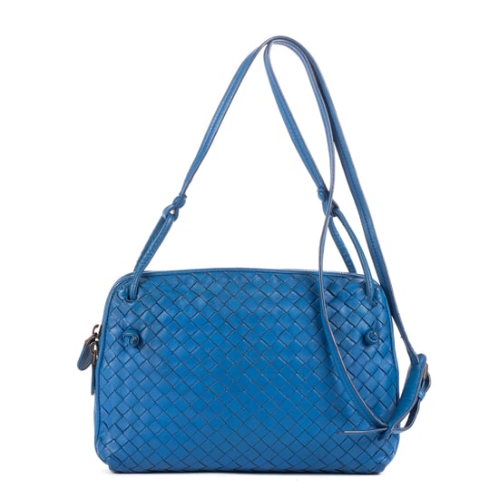 Bottega Veneta Nodini Single Zipper Small en Blue Cuero de becerro - Image 1