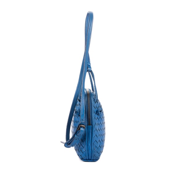 Bottega Veneta Nodini Single Zipper Small en Blue Cuero de becerro - Image 3
