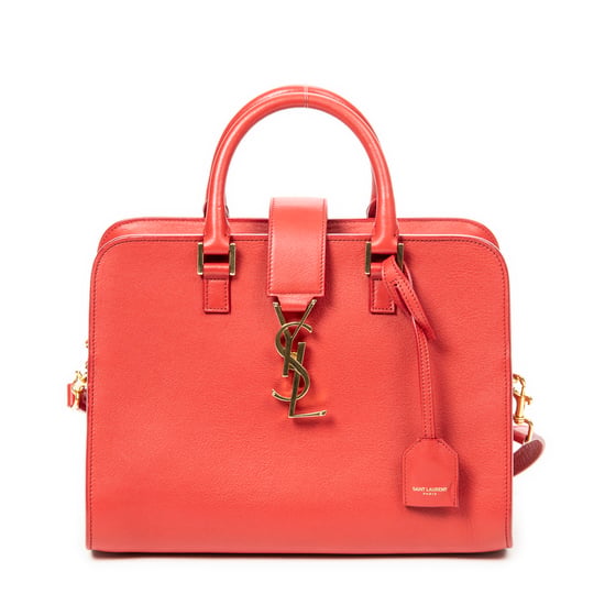Yves Saint Laurent Baby Monogram Cabas en rojo Cuero de ternero - Image 1