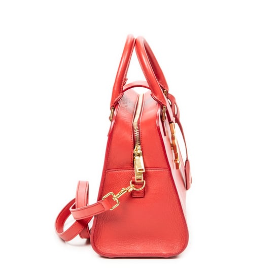 Yves Saint Laurent Baby Monogram Cabas en rojo Cuero de ternero - Image 4