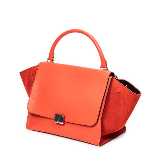 Celine Medium Trapeze  en  naranja Cuero de ternero - Image 2