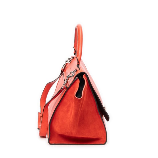 Celine Medium Trapeze  en  naranja Cuero de ternero - Image 4