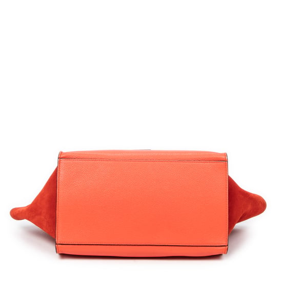 Celine Medium Trapeze  en  naranja Cuero de ternero - Image 6