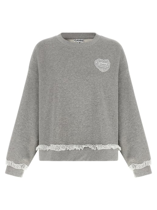 Sudadera de Algodón Orgánico Ganni Gris - Image 1