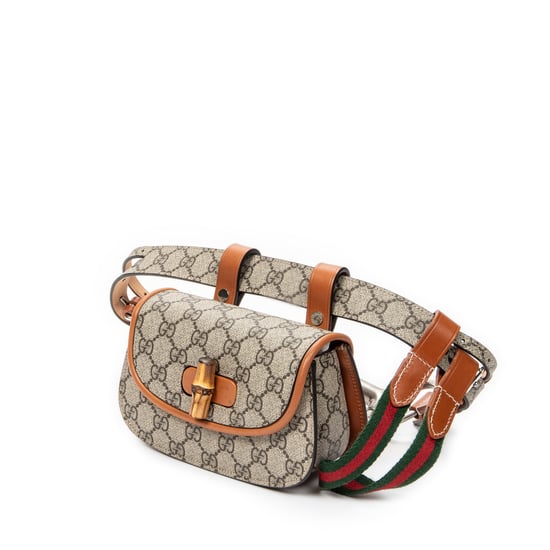 Gucci Mini Bamboo 1947 Belt Bag 80 en  beige Lienzo recubierto - Image 2