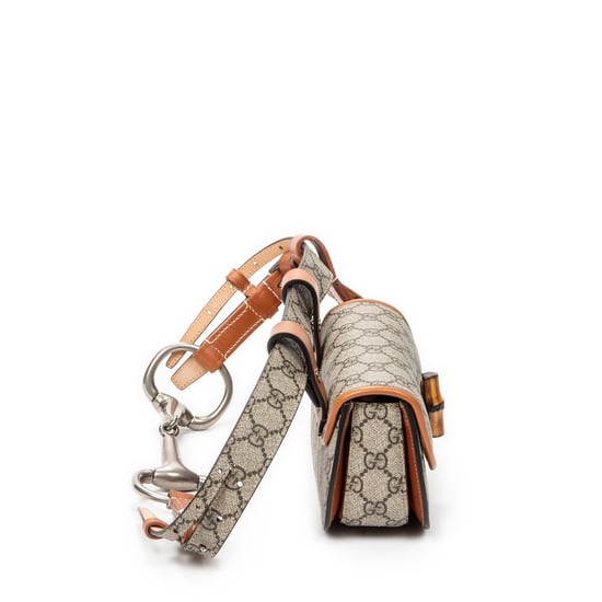 Gucci Mini Bamboo 1947 Belt Bag 80 en  beige Lienzo recubierto - Image 4