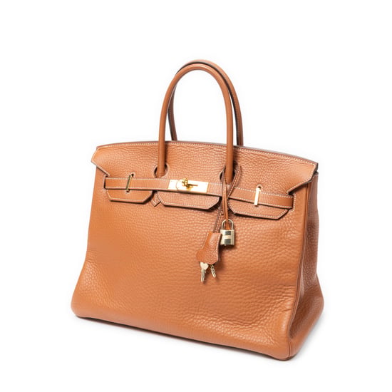 Hermès Birkin Retourne 35 en  oro Cuero de ternero - Image 2