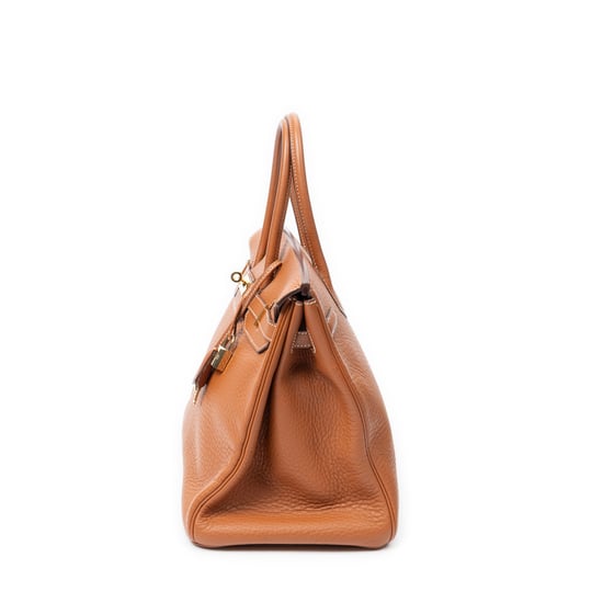Hermès Birkin Retourne 35 en  oro Cuero de ternero - Image 3