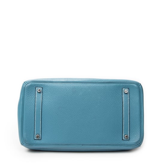 Hermès Birkin Retourne 35 en  Blue Cuero de ternero - Image 6
