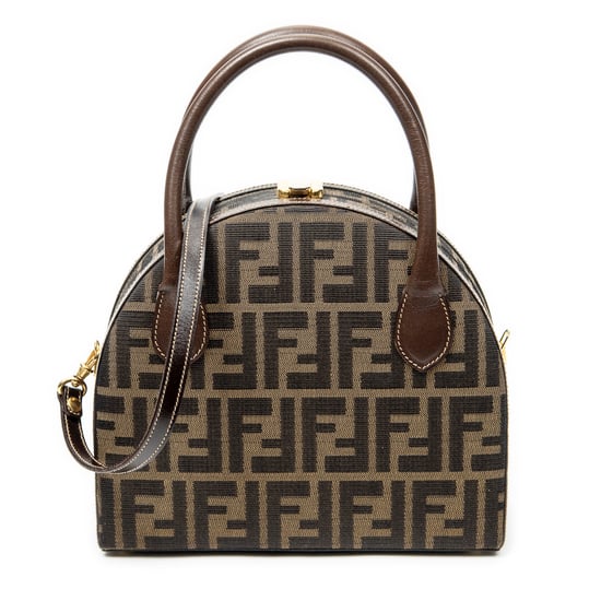 Fendi Vintage Half Moon Vanity Bag en marrón Lienzo - Image 1