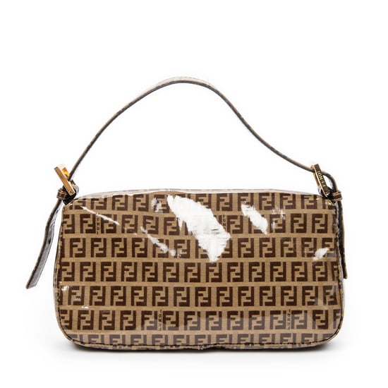 Fendi Baguette en Brown Lienzo recubierto - Image 5