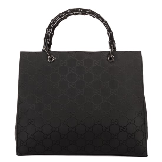 Gucci Bamboo Top Handle en negro Lienzo - Image 1