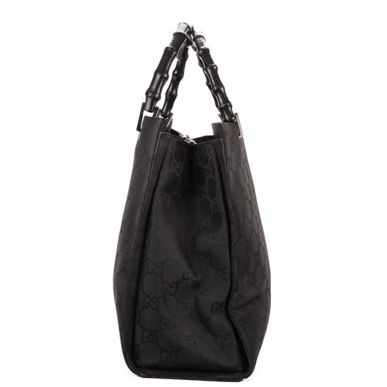 Gucci Bamboo Top Handle en negro Lienzo - Image 3