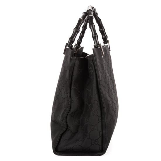 Gucci Bamboo Top Handle en negro Lienzo - Image 4
