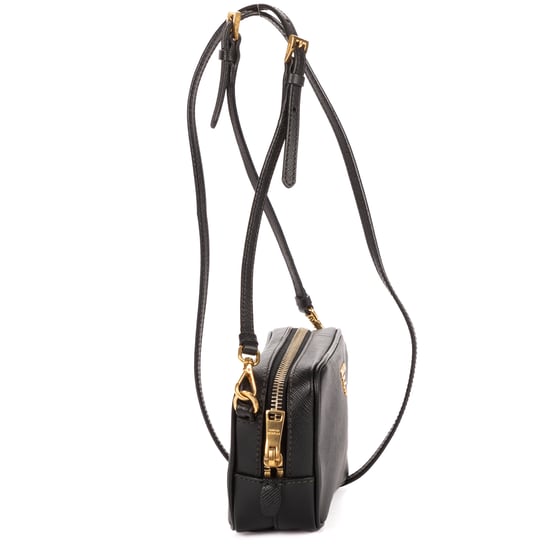 Prada Mini Zip Crossbody  en  negro Cuero de ternero - Image 4