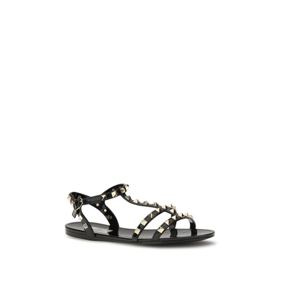 Sandalias Planas de Goma Negras Valentino Garavani - Image 2