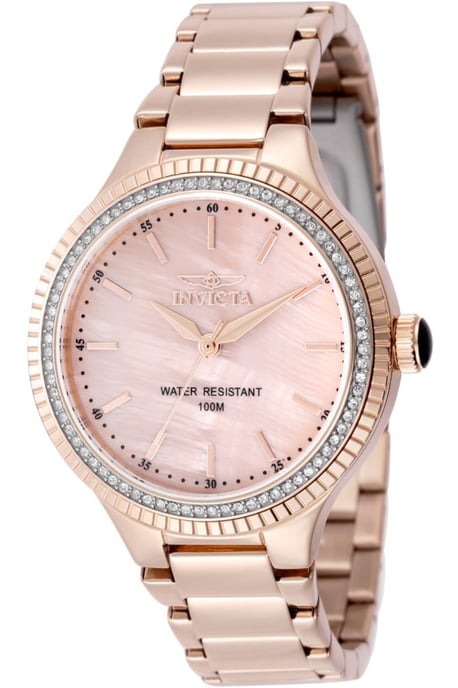 Invicta Angel 50647 Reloj de Mujer - Movimiento de Cuarzo - Acero Inoxidable con Esfera de Oro Rosa - 38 mm - Image 1