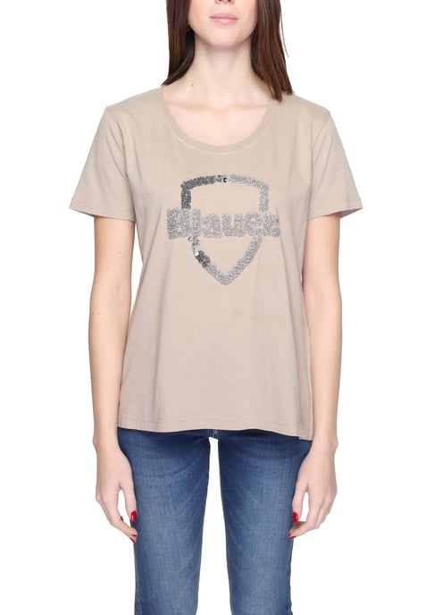 Camiseta de cuello redondo con detalles de lentejuelas - Image 1