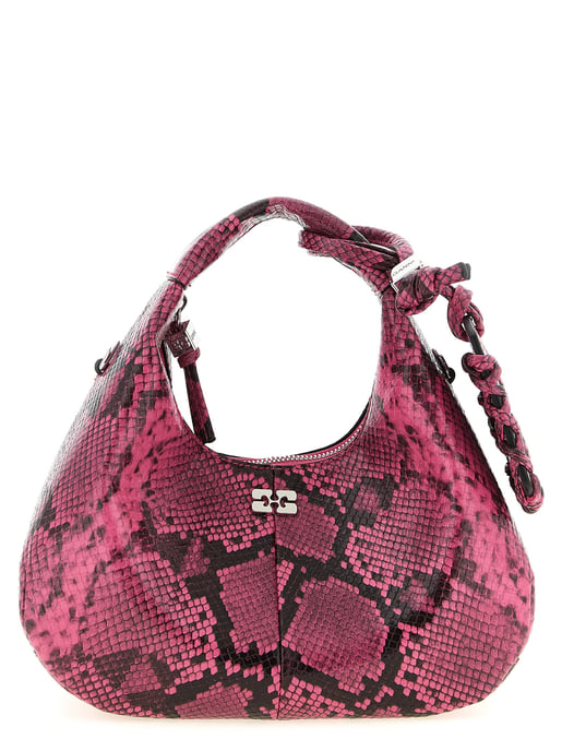 Bolso de mano de poliéster reciclado fucsia Ganni - Image 1