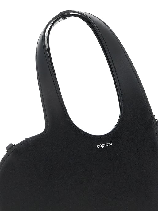 Bolso de mano de piel de vaca negra Coperni - Image 3