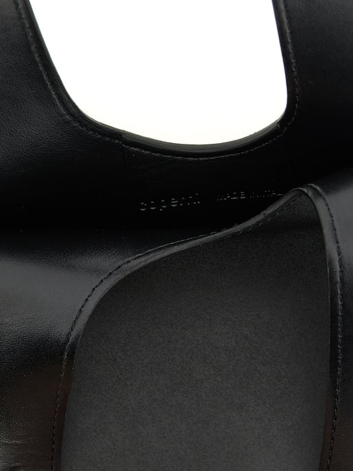Bolso de mano de piel de vaca negra Coperni - Image 4