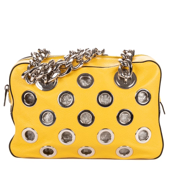 Prada Small Grommet Canapa Tote  en  amarillo Cuero de ternero - Image 5