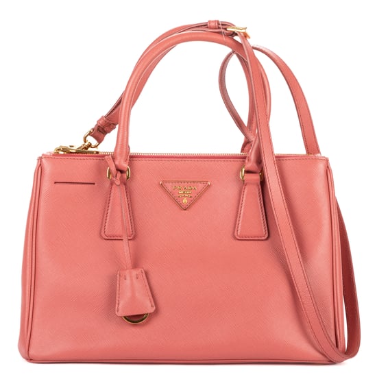 Prada Small Double Zip Galleria Tote Small en rosa Cuero de ternero - Image 1