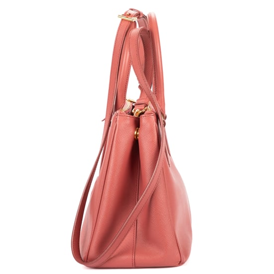 Prada Small Double Zip Galleria Tote Small en rosa Cuero de ternero - Image 3