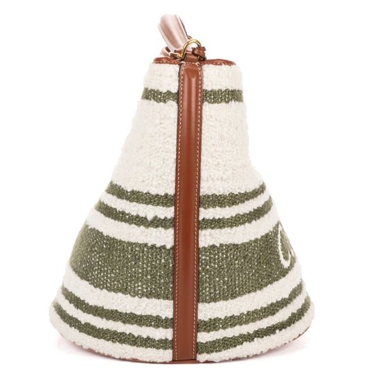 Celine Bucket 16 en verde Lienzo - Image 4