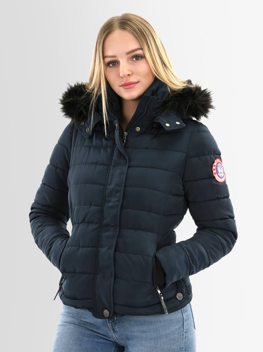 Navahoo Abrigo de Invierno Mujer Chloe – Entallado Con Capucha Desmontable & Pelo Elegante - Image 5