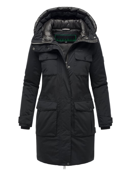 Abrigo de invierno mujer Navahoo Eissturm con capucha y forro polar - Image 1