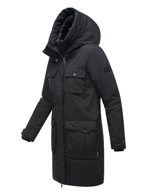 Abrigo de invierno mujer Navahoo Eissturm con capucha y forro polar - Image 3