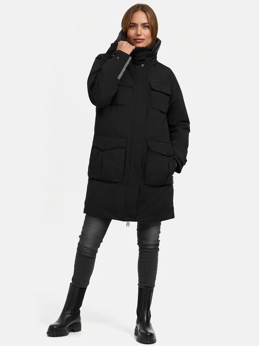 Abrigo de invierno mujer Navahoo Eissturm con capucha y forro polar - Image 6