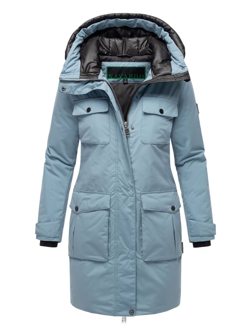 Abrigo de invierno mujer Navahoo Eissturm con capucha y forro polar - Image 1