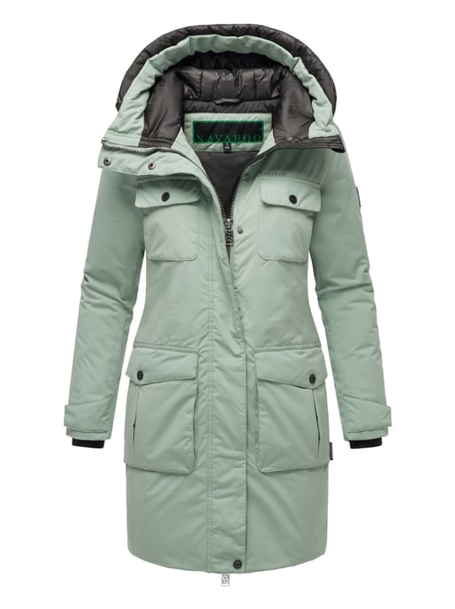 Abrigo de invierno mujer Navahoo Eissturm con capucha y forro polar - Image 1