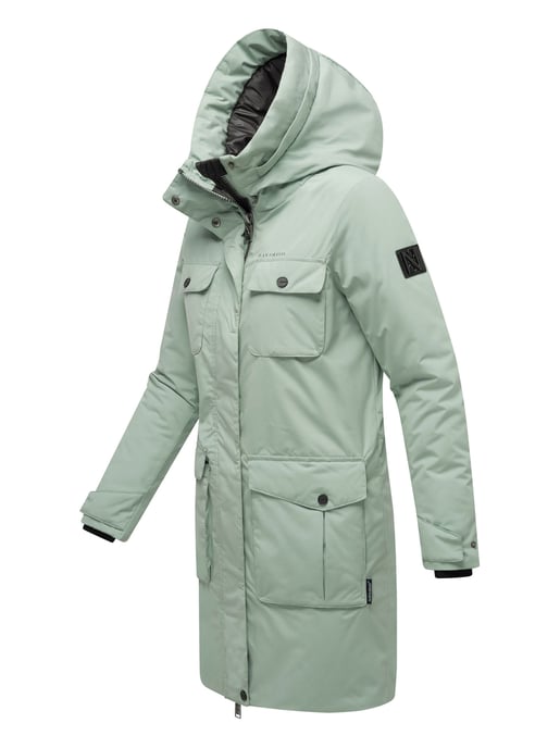 Abrigo de invierno mujer Navahoo Eissturm con capucha y forro polar - Image 3