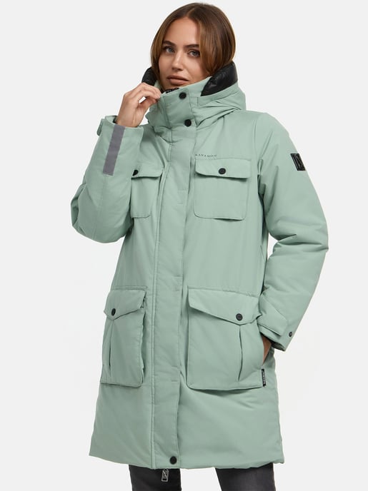 Abrigo de invierno mujer Navahoo Eissturm con capucha y forro polar - Image 6