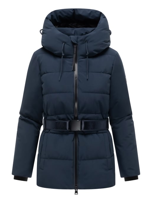 Chaqueta acolchada para mujer Navahoo Wattewunder con cinturón - Image 1