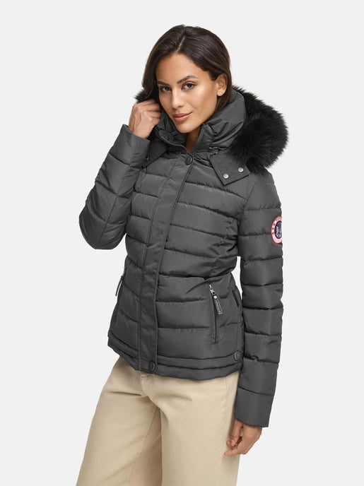 Navahoo Abrigo de Invierno Mujer Chloe – Entallado Con Capucha Desmontable & Pelo Elegante - Image 5