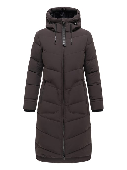 Abrigo de invierno para mujer Marikoo Benikoo con capucha y cuello acanalado – cálido y elegante - Image 2