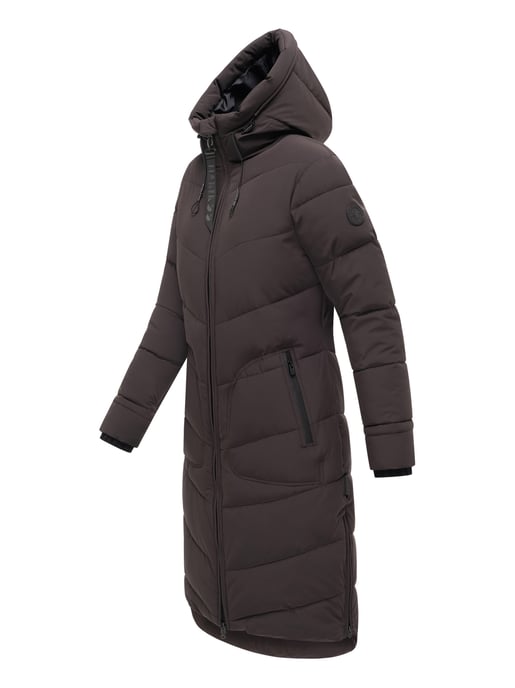 Abrigo de invierno para mujer Marikoo Benikoo con capucha y cuello acanalado – cálido y elegante - Image 3