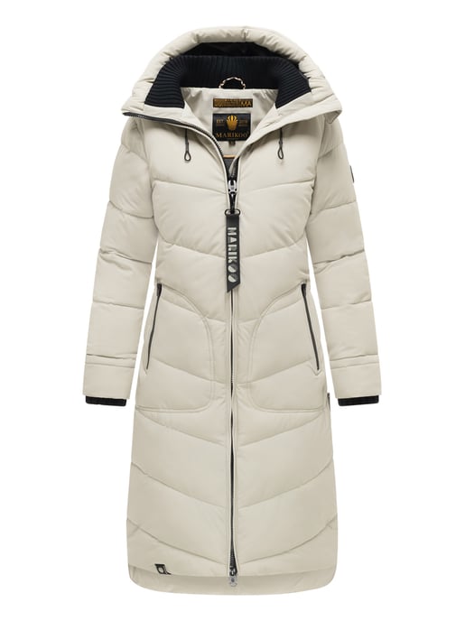 Abrigo de invierno para mujer Marikoo Benikoo con capucha y cuello acanalado – cálido y elegante - Image 1