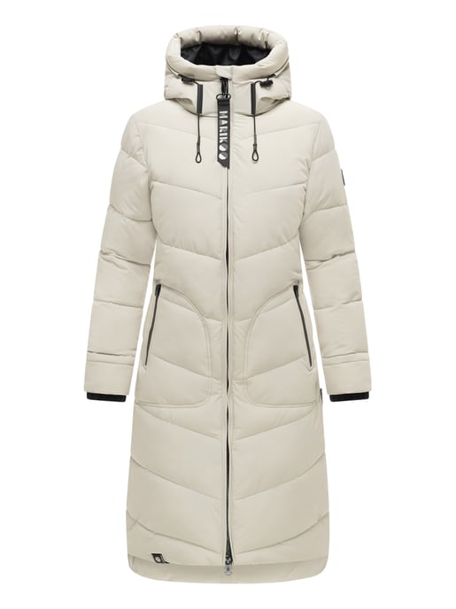 Abrigo de invierno para mujer Marikoo Benikoo con capucha y cuello acanalado – cálido y elegante - Image 2
