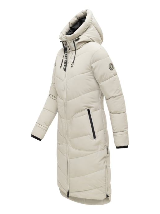 Abrigo de invierno para mujer Marikoo Benikoo con capucha y cuello acanalado – cálido y elegante - Image 3