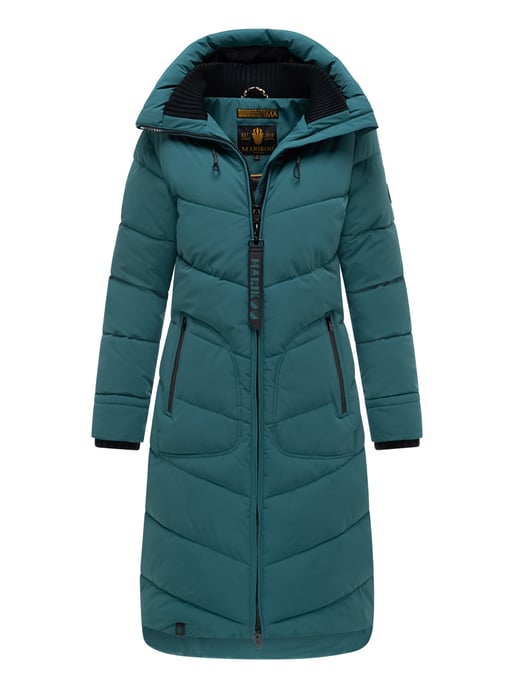 Abrigo de invierno para mujer Marikoo Benikoo con capucha y cuello acanalado – cálido y elegante - Image 1
