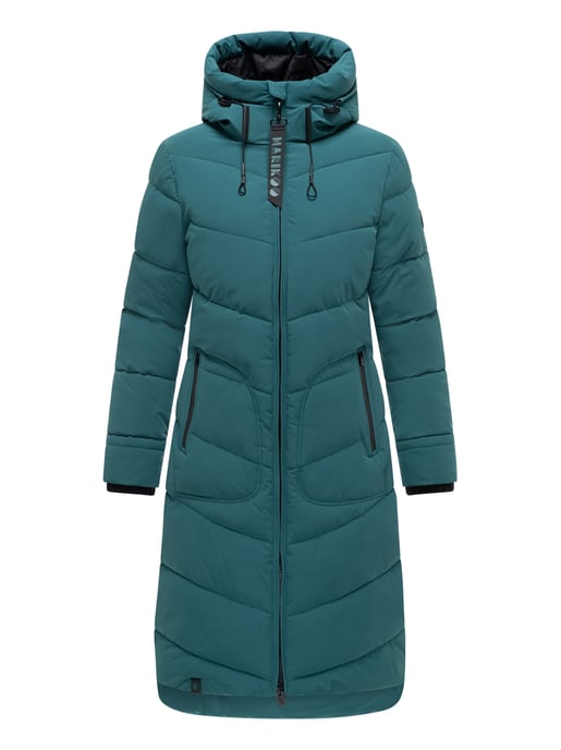 Abrigo de invierno para mujer Marikoo Benikoo con capucha y cuello acanalado – cálido y elegante - Image 2